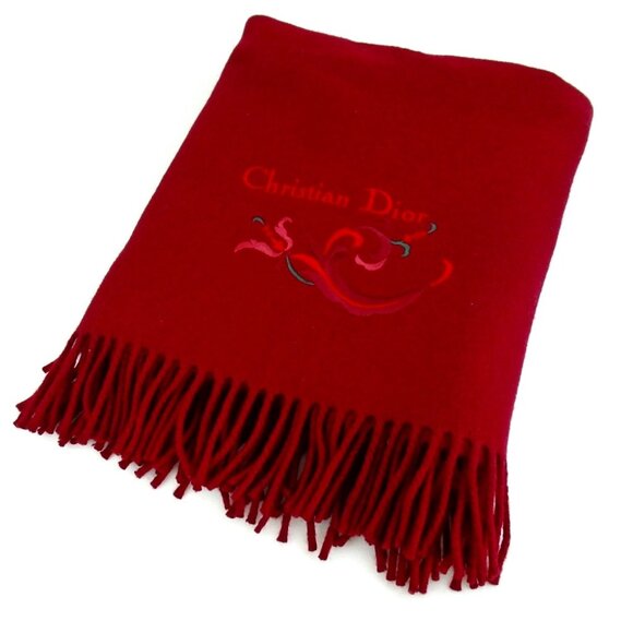 Authentic Christian Dior blanket Stall wool [Used] - Picture 1 of 6
